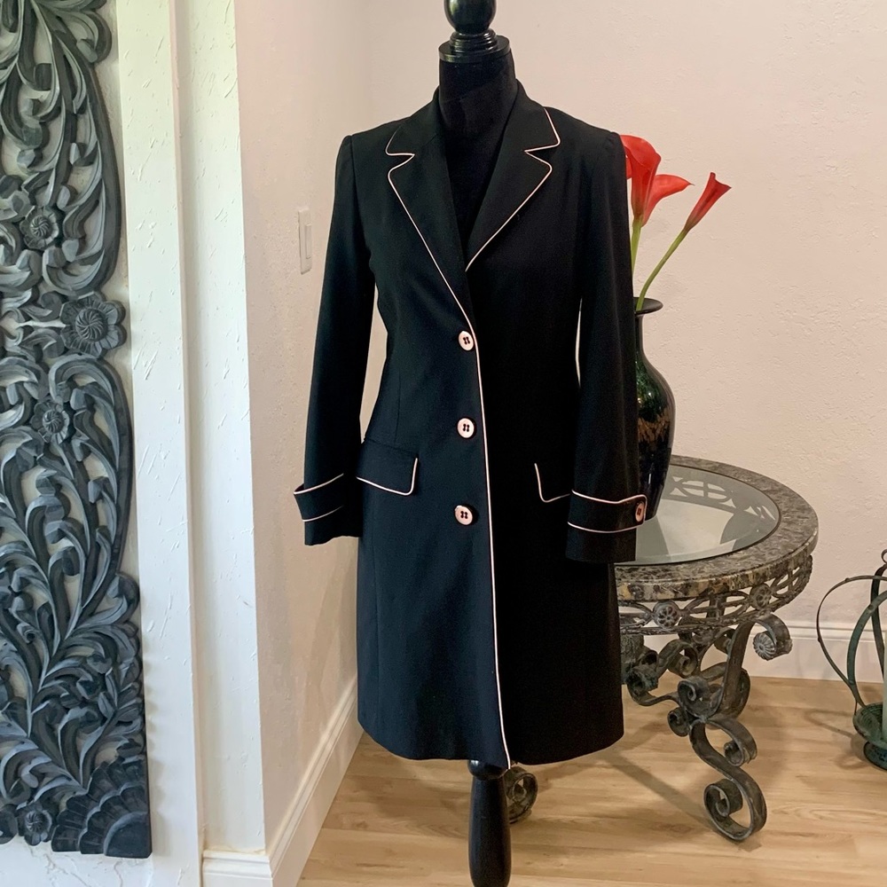 Karen Kane Lifestyle Black & Pink Jacket/Topper